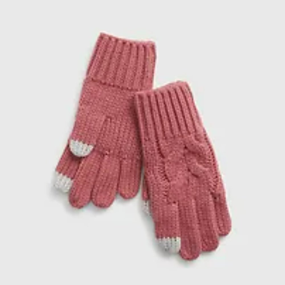 Gap Cable Knit Tech Gloves Size M